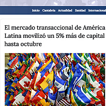 El mercado transaccional de Amrica Latina moviliz un 5% ms de capital hasta octubre